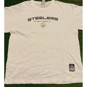Vintage Pittsburgh Steelers shirt mens XXL white long sleeve Y2K reebok nfl 20